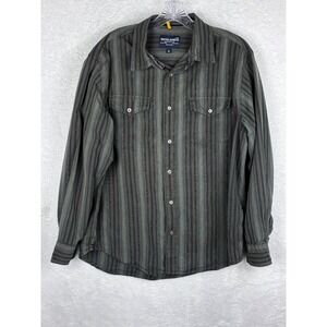 Nautica Jeans Co. Striped Button Up Long Sleeve‎ Shirt Relaxed Fit L